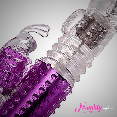 Rechargeable Jack Rabbit Thrusting Dildo Vibrator: Multi-Functional Pleasure Toy for Women