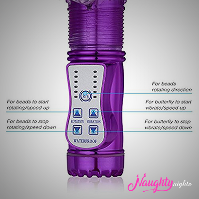 Rechargeable Jack Rabbit Thrusting Dildo Vibrator for Clitoral and G-Spot Pleasure