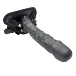 Black Silicone Dildo With Strap Belt
