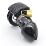 Black Plastic Chastity Cage With Adjustable Base Ring