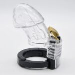 Transparent Plastic Chastity Cage with Adjustable Rings